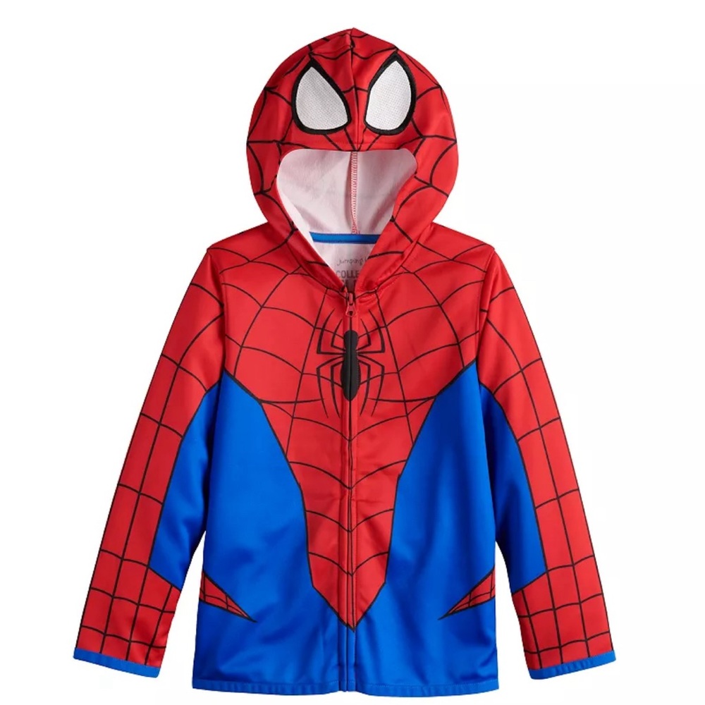 Jumping Beans Marvel Spider Man Costume Fleece Hoodie Size 8